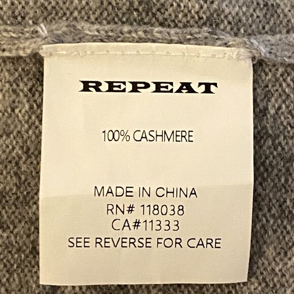 NEW Repeat 100% Cashmere Women Sz S Gray Sweater Pullover "To The Moon and Back" - Picture 10 of 11